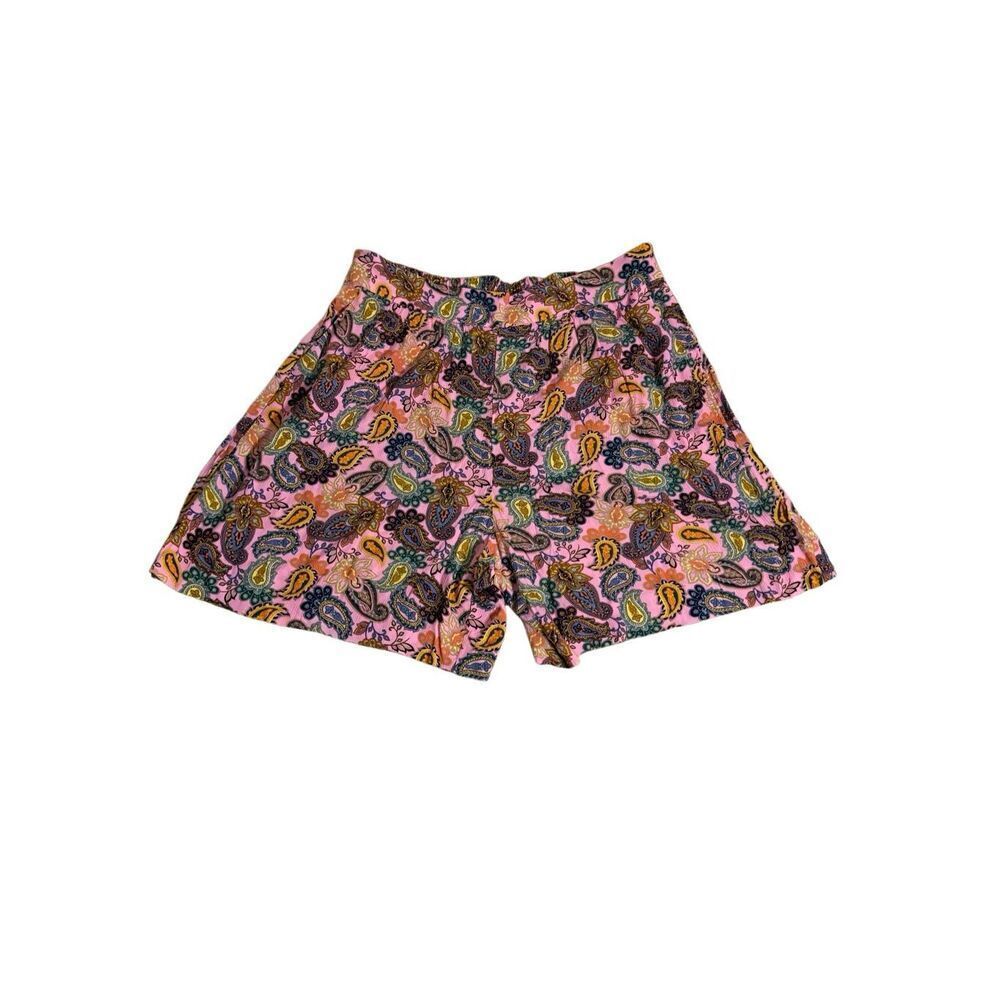 NWT Boden Women's Paisley Print Elastic Waist Pull-on Shorts Multicolor Size 12